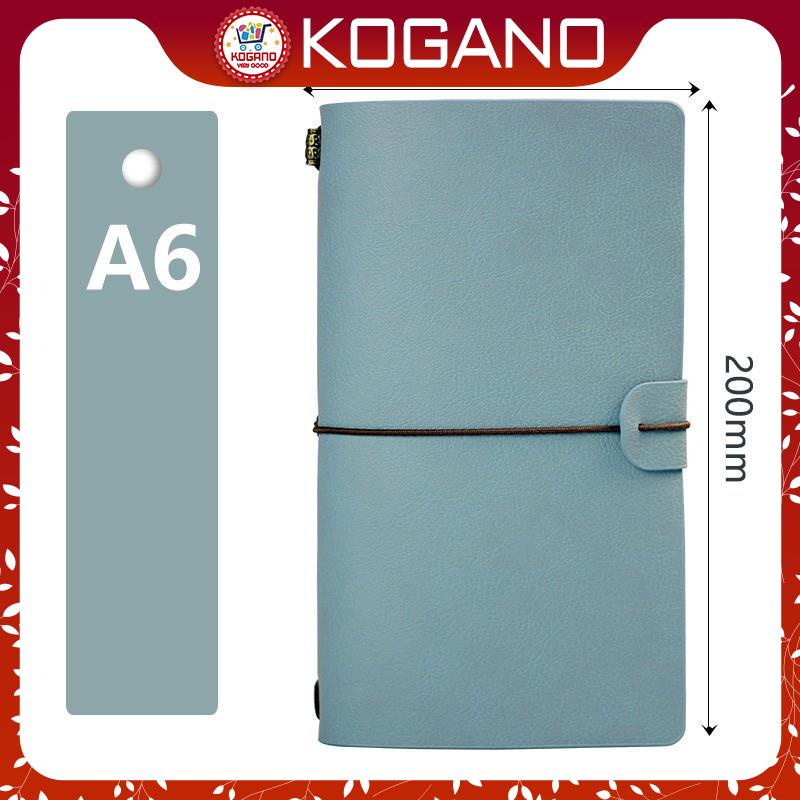 Sổ Tay Da Trơn Ghi Chép Size A6 KOGANO Da Mềm Vintage Giấy Kraft SN-001205