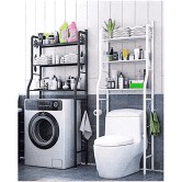 Kệ bồn cầu, kệ máy giặt 3 tầng để sau bồn cầu, kệ nhà vệ sinh trên toilet, Kệ nhà tắm đa năng tiện lợi