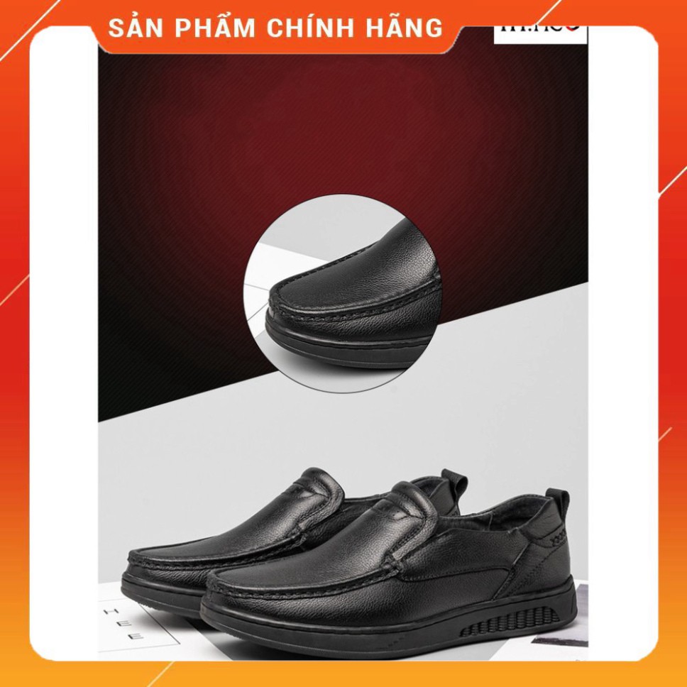 Giày lười-giày da cap cấp HT.NEO da xịn hàng xuất khẩu siêu bền, siêu êm chân lót da cao cấp kết hợp đế cao su xịn GM85
