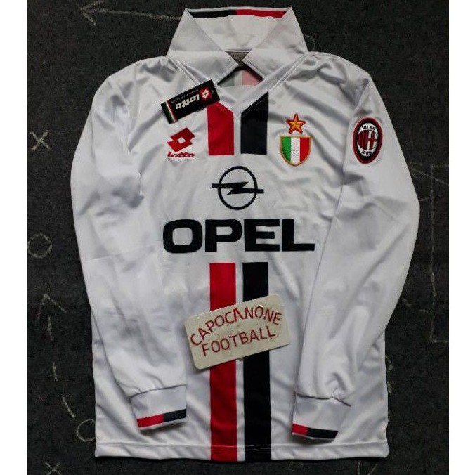 Áo Thun Jersey Ac Milan 1996 1997 1998 1995 96 97 98 Away Ls