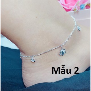 Lắc chân bạc Ý hình cỏ 4 lá