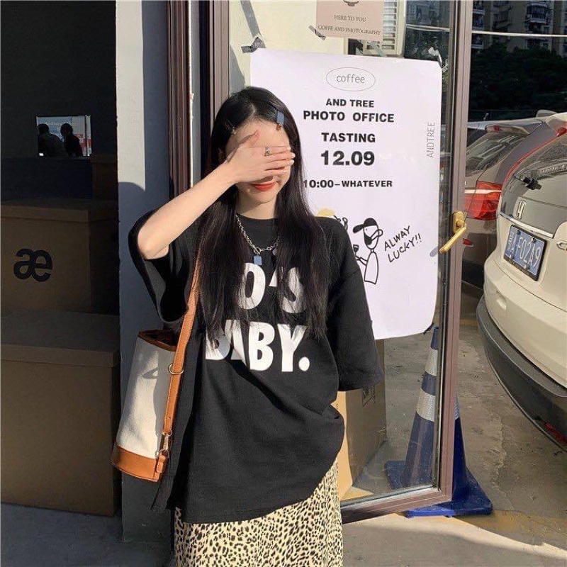 [Bán sỉ] Áo thun cotton tay lỡ dáng rộng unisex 90’s Baby freesize 38-65kg