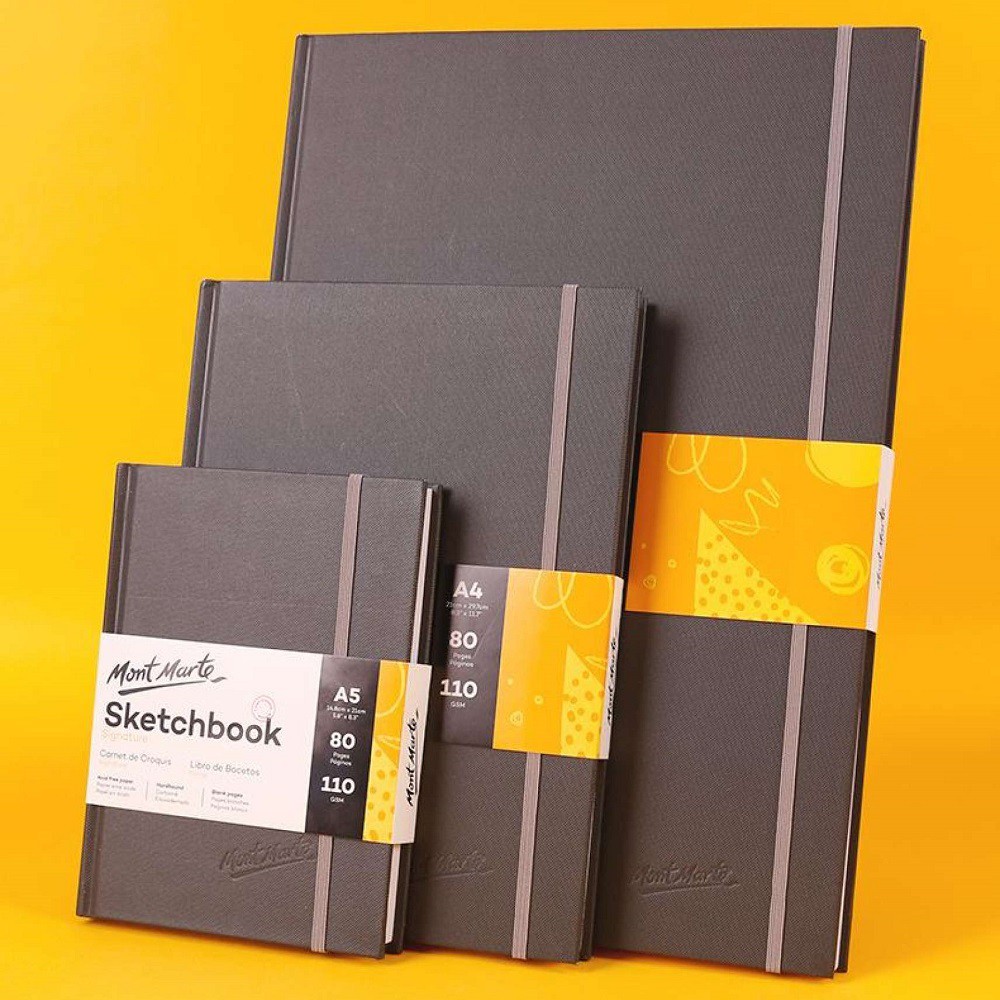 SỔ PHÁC THẢO MONT MARTE HARDBOUND SKETCH BOOK - 110 GSM 80 TỜ SIZE A5/A4/A3