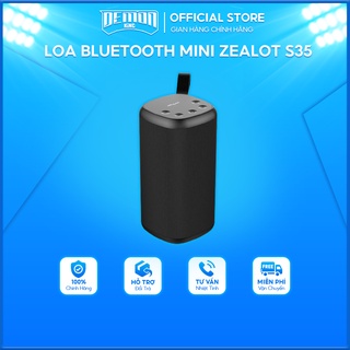 Loa bluetooth mini Zealot S35 không dây ngoài trời di động âm thanh siêu trầm kết nối bluetooth 5.0 chân đế thẻ TF