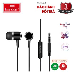 [ Khuyến mại tối đa 1 sản phẩm ] Tai Nghe Có Dây Earldom E28 Có Mic Jack 3.5, Tại Nghe Điện Thoại Chính Hãng Giá Rẻ