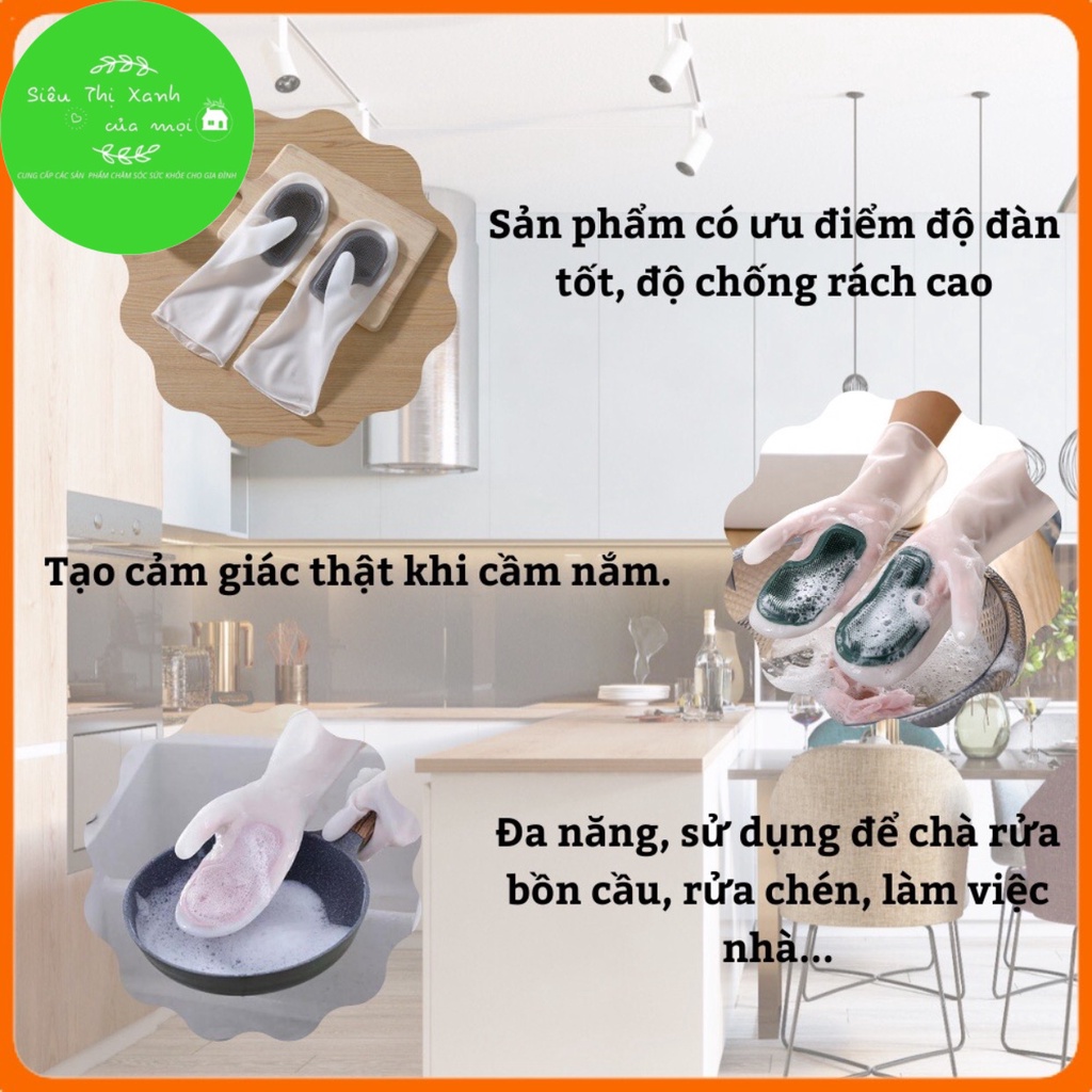 Găng tay rửa chén silicon có gai, bao tay rửa bát có gai tạo bọt, găng tay rửa bát silicon có lớp gai chịu nhịệt