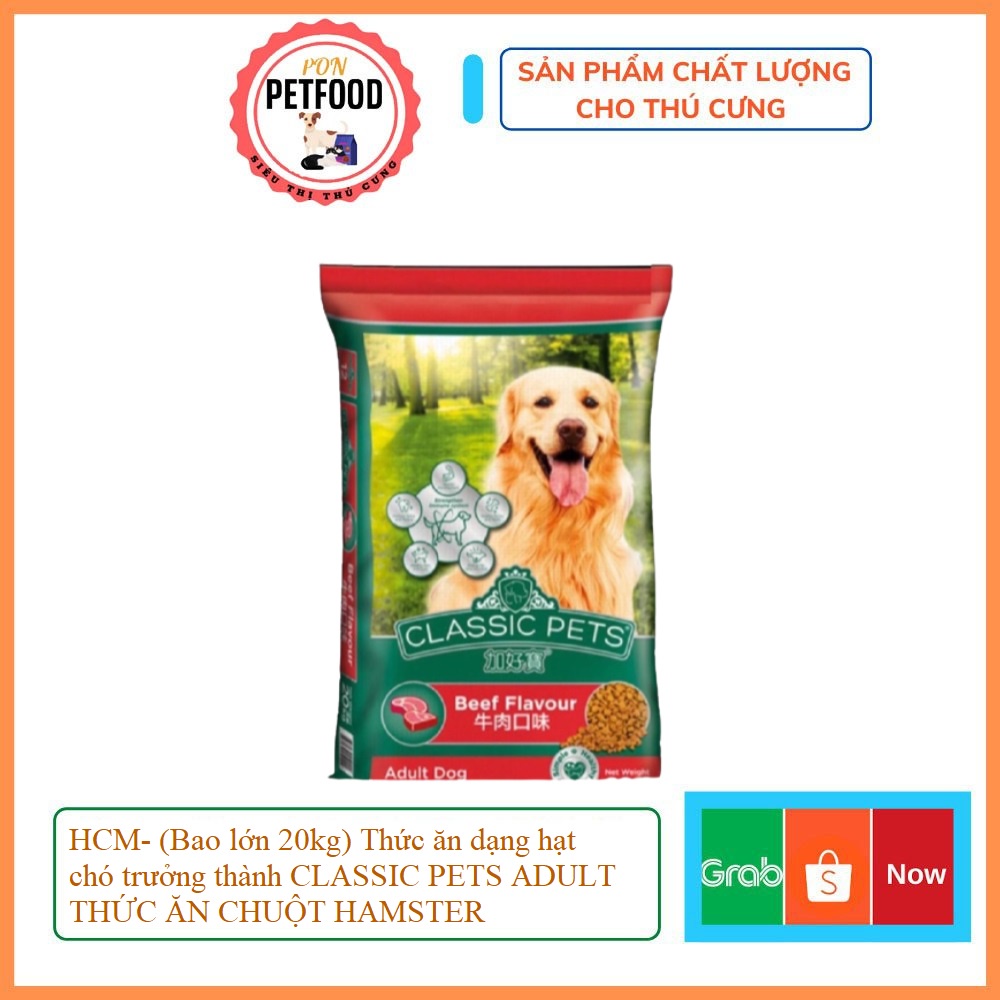 HCM- (Bao lớn 20kg) Thức ăn dạng hạt  chó trưởng thành CLASSIC PETS ADULT THỨC ĂN CHUỘT HAMSTER