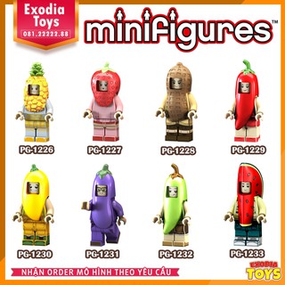 Xếp hình Minifigure nhân vật hóa trang hoa quả ngộ nghĩnh - Đồ Chơi Lắp Ghép Sáng Tạo - POGO PG8113