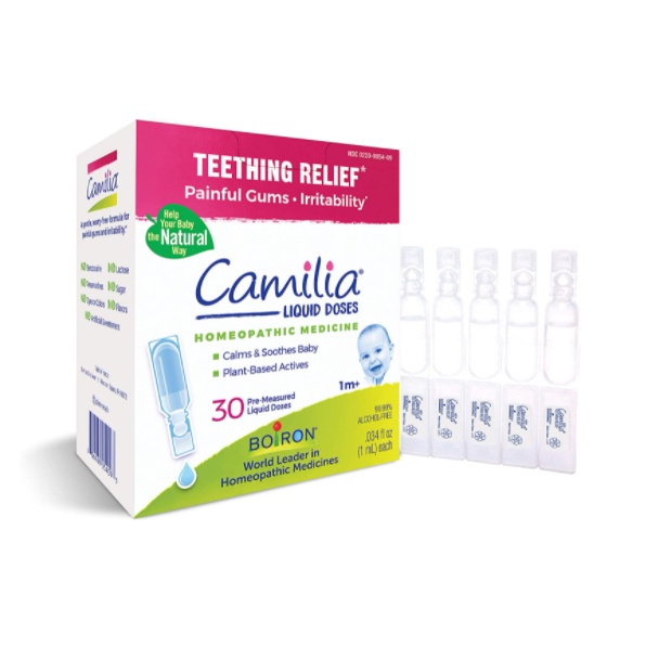 Boiron Camilia Teething Relief muối uống giảmđau, hỗ trợ quá trình mọc răng của bé, 30 ống