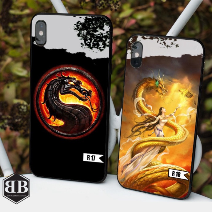 Ốp lưng kính cường lực iphone X / iphone XS / XS MAX hình rồng