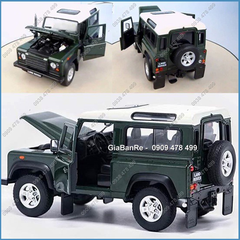 XE MÔ HÌNH KIM LOẠI RANGE ROVER DEFENDER OFFROAD TỈ LỆ 1:24 - WELLY - 8343.2