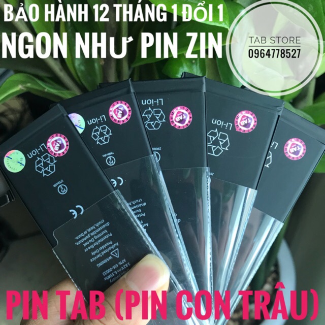 Pin IPhone TAB (Pin con Trâu) Siêu Trâu Siêu Bền - Bảo Hành 12 tháng-BS