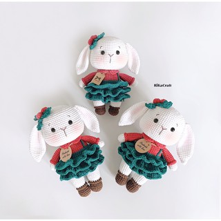 Thỏ giáng sinh móc len