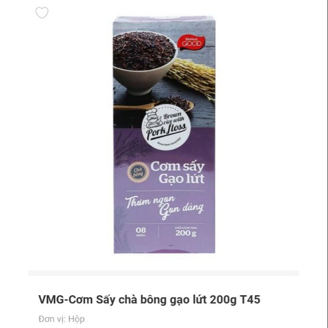 Cơm sấy chà bông gạo lứt 200g Vinmart Home / Cơm sấy gạo lứt chay rong biển 200g
