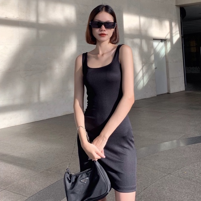 Đầm Thun Ôm Hai Dây - EDINI - D1501