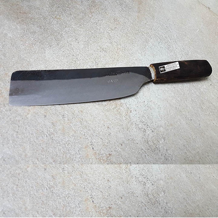 Dao thái nhà bếp Khalik DKL002 siêu sắc bằng nhíp xe ô tô, cán gỗ xoan chuẩn làng nghề rèn Đa Sỹ