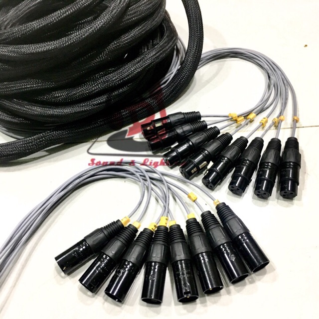 Dây micro trống jazz 8 đầu Jack canon dài 9m dây micro drum jazz 8 Mic