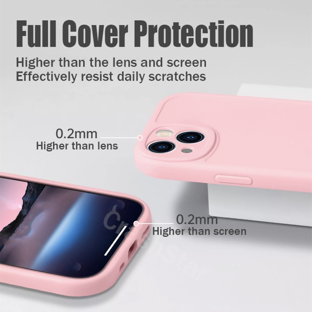 ốp lưng silicone lỏng Vỏ điện thoại mềm màu kẹo Tương thích Đối với iPhone 7 plus 8 plus x xs max xr 13 pro max12 11 pro max Vỏ TPU chống sốc