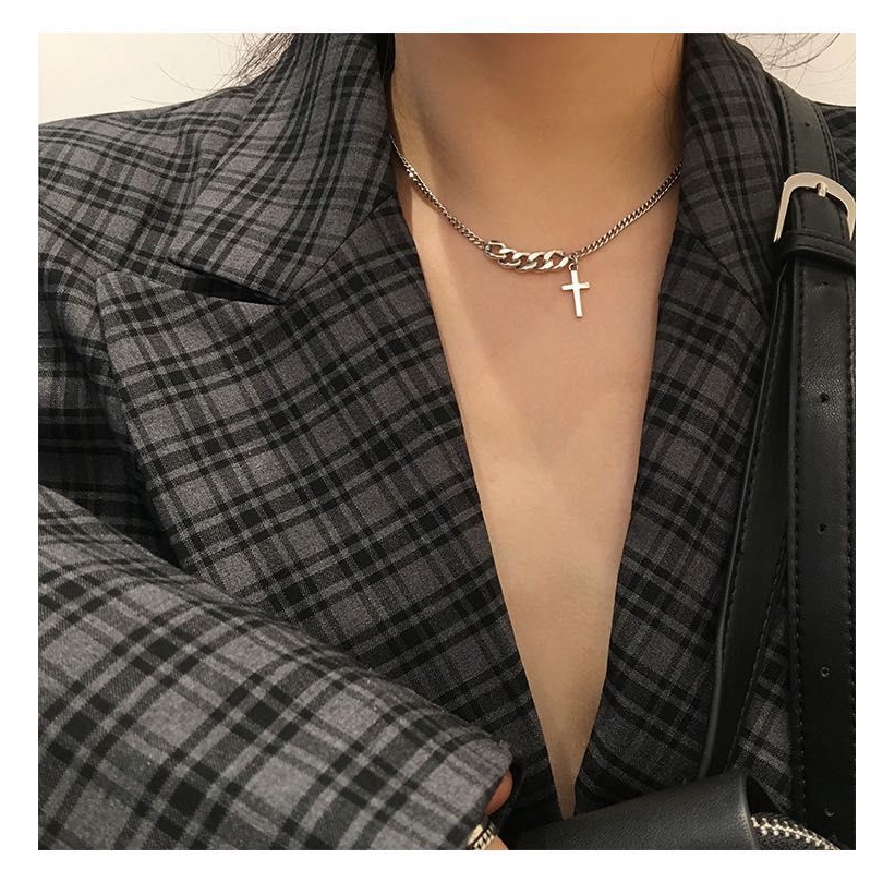 Dây Chuyền Choker Mặt Thánh Giá Thời Trang Cho Nữ