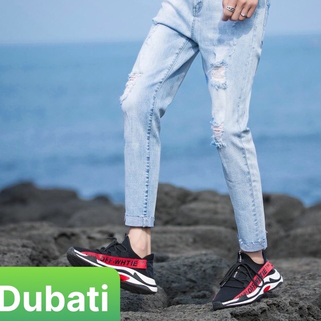 Quần Jean Nam Xanh Rách Chất Bò Cao Cấp Ống Đứng, Quần Baggy Nam- DB 78 - DUBATI FASHION