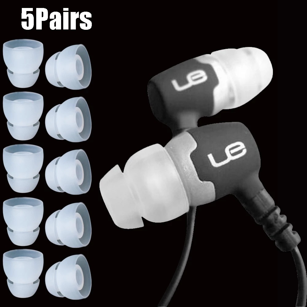 Set 5 cặp nút bọc đầu tai nghe nhét tai bằng silicone
