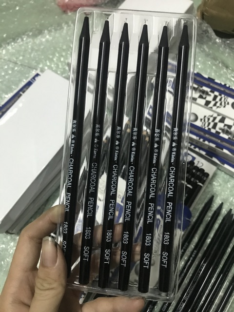 Chì than cao cấp Charcoal Pencil Soft 1803 chính hãng Kuelox - 1 cây
