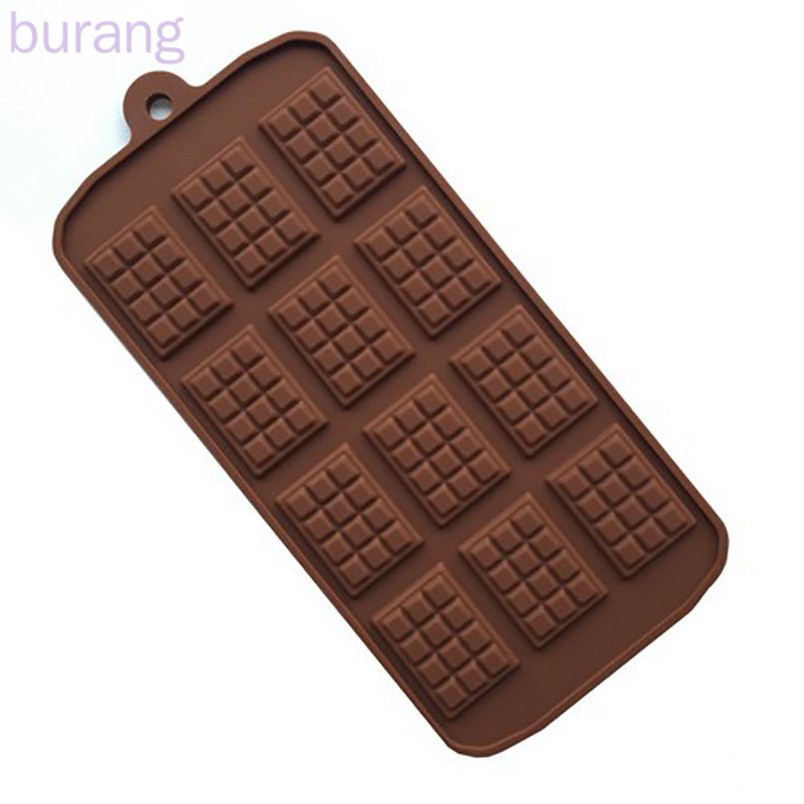 Khuôn Làm Bánh Waffle 12 Ngăn Hình Chữ Nhật Bằng Silicon