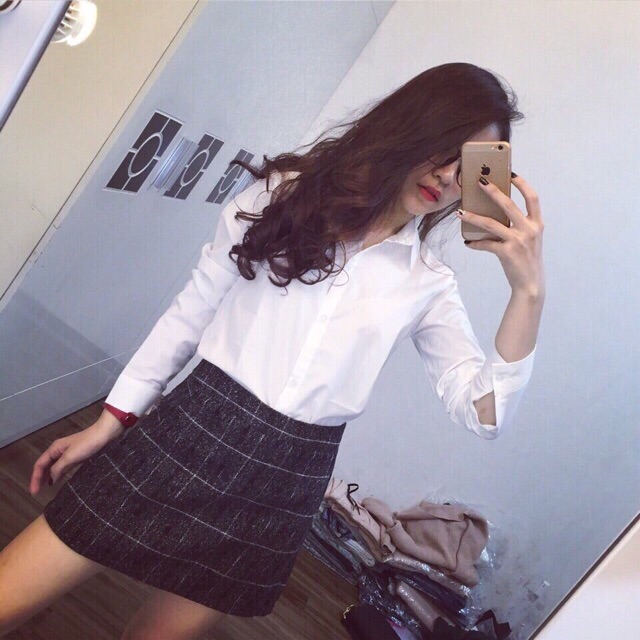 Áo sơ mi kiểu trắng body chất lụa cao cấp kt | BigBuy360 - bigbuy360.vn