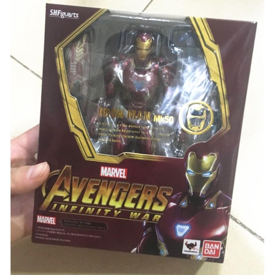 Mô Hình Iron Man Mark 50 Mk50 SHF Avenger Infinity War Bandai Cao 16cm