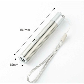 Đèn pin mini Inox sạc USB Siêu SÁNG