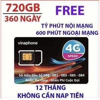 Sim 4g - vd89 1năm 2gb/ngày không cần nạp tiền