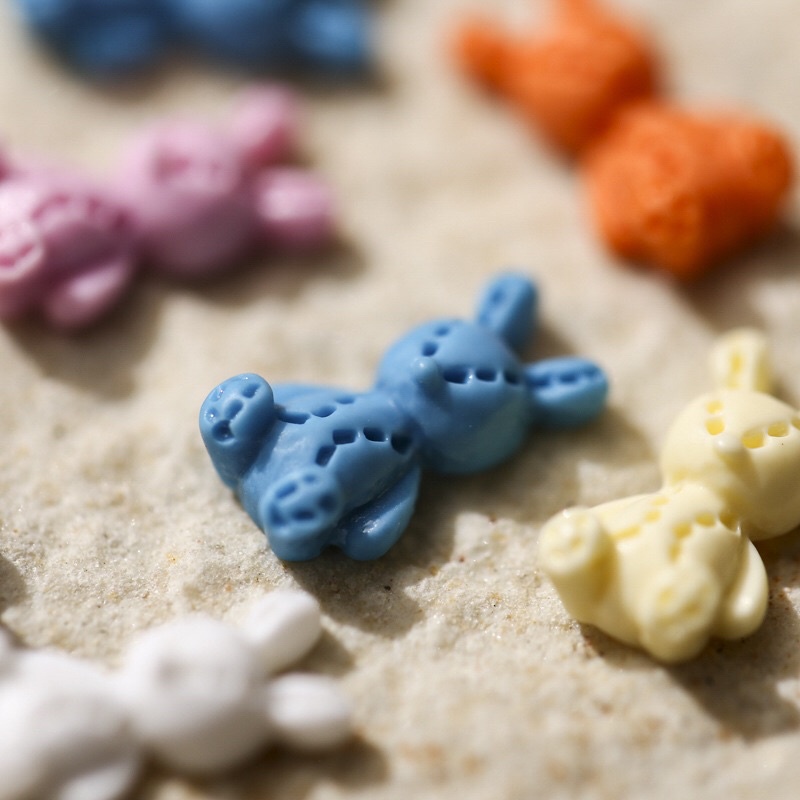 Set 4 Charm gấu cá tính 7 màu trang trí móng tay nail