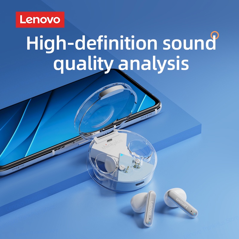 Tai nghe bluetooth Lenovo lp10 không dây với âm thanh kép bass giúp giảm tiếng ồn không thấm nước với micro 5.2