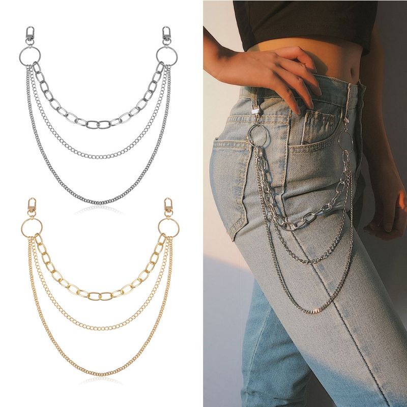 Dây Xích Nhiều Lớp Gắn Quần Jean Phong Cách Cổ Điển Cho Nam Và Nữ