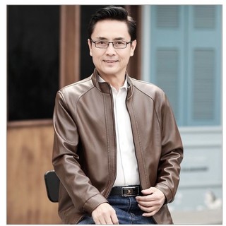 Áo da nam trung niên QC L1