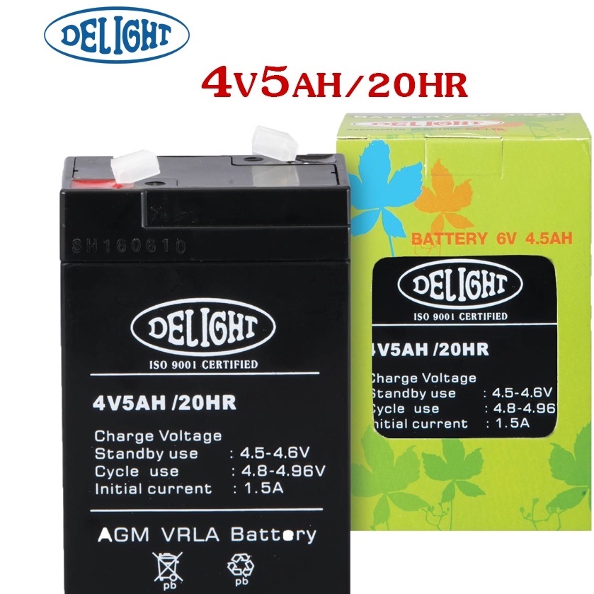 Đèn pin pin khô DELIGHT 4V 5AH và đèn khẩn cấp Hệ thống điện hoạt động bằng ABS được sử dụng với thi