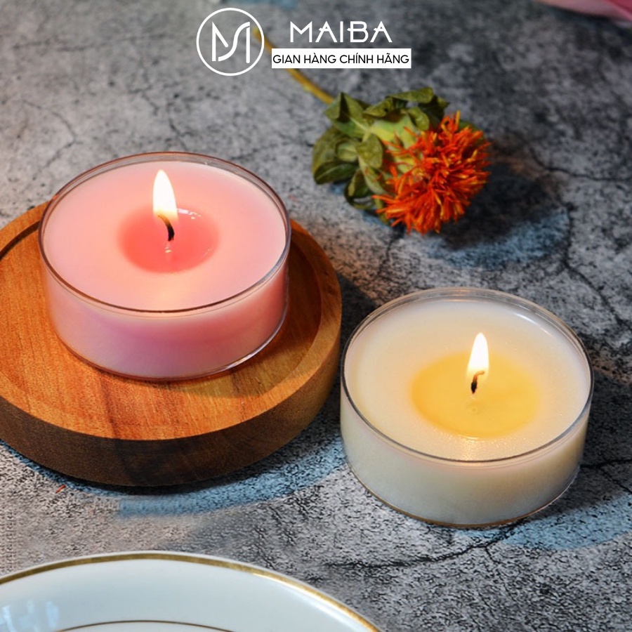 Nến Thơm Thiên Nhiên Tealight Mini Tinh Dầu 3 Tầng Hương Phối Hợp MAIBA