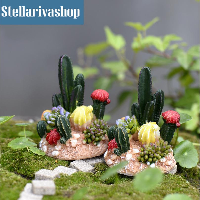 Tiểu Cảnh - Bụi xương rồng lớn  làm tiểu cảnh/ charm slime /terrarium/ mô hình trang trí