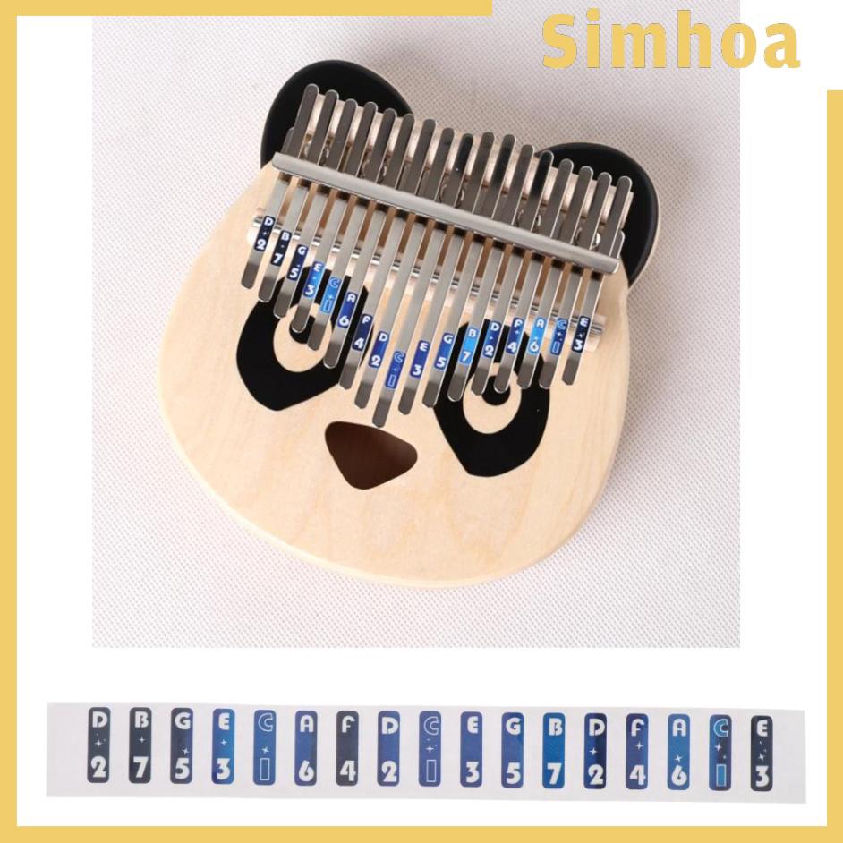 Hình dán tên 17 phím đàn Kalimba cho trẻ