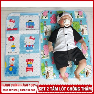Combo 2 Chiếu Lót Chống Thấm Nhựa Sơ Sinh Loại Nhỏ (Màu sắc thay đổi theo từng đợt nhập hàng)