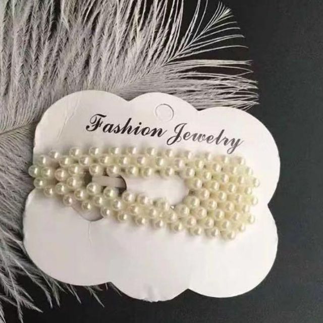 Kẹp tóc đẹp màu trắng