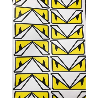 DDXM-V17-10-STICKER HÌNH CẶP MẮT FENDI DÁN NÓN BẢO HIỂM, DÁN XE MÁY, ÔTÔ,... HÌNH DÁN TRANG TRÍ