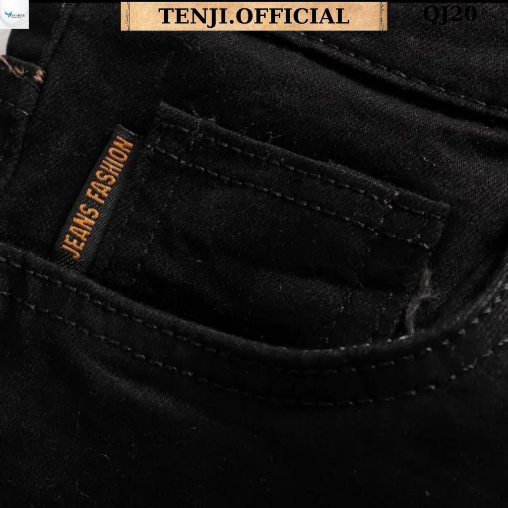 Quần Short Nam Quần Đùi Nam Đen Trơn TENJI SH225 Jean Co Dãn 4 Chiều Đẹp Cá Tính Nhiều Mẫu Mới
