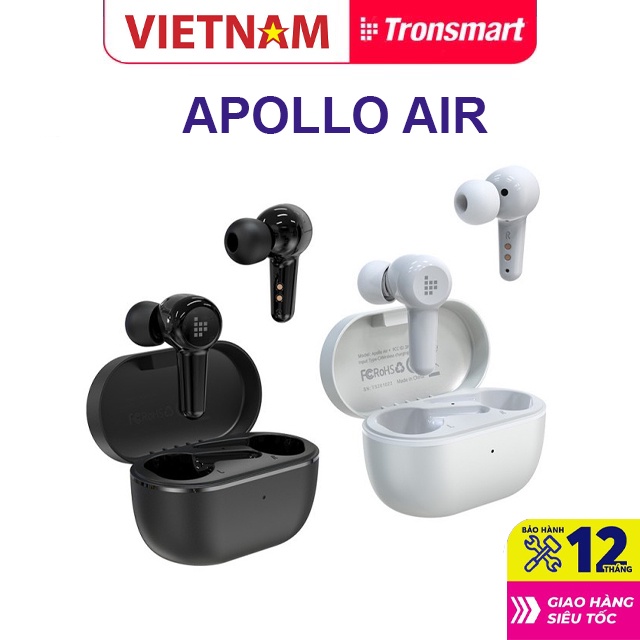 Tai Nghe Nhét Tai Bluetooth 5.2 Tronsmart Apollo Air Hoạt Động Loại Bỏ Tiếng Ồn Có AptX, QualcommChip