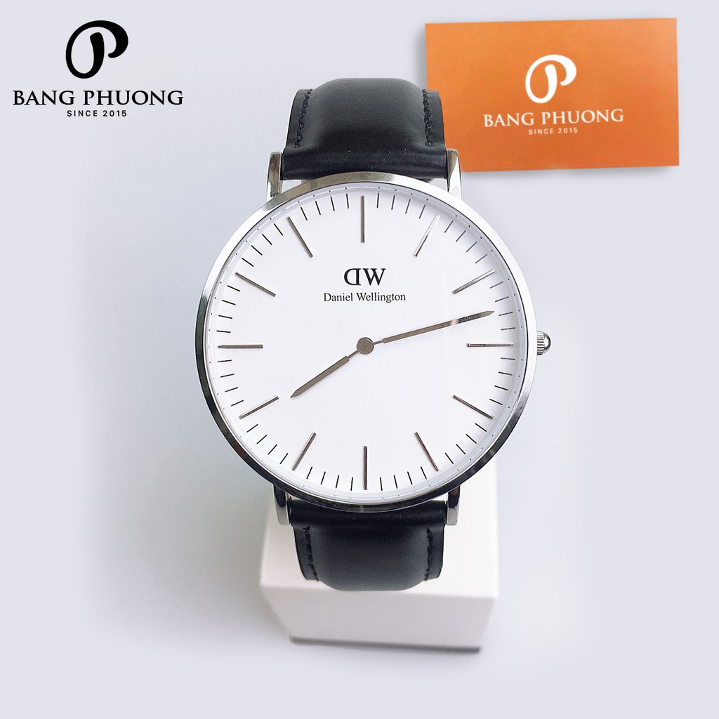 Đồng hồ nam Daniel Wellington Classic Sheffield viền bạc (Có Size Nữ) - DW Chính Hãng