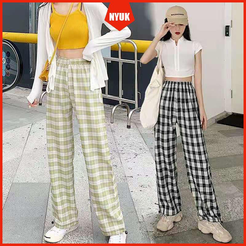 Quần Dài Lưng Cao Ống Rộng Phong Cách Hàn Quốc | BigBuy360 - bigbuy360.vn