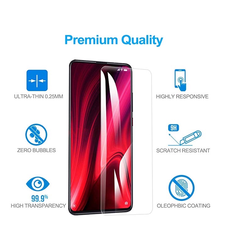 Set 2 miếng dán cường lực cho điện thoại Xiaomi Redmi K20 K20 Pro Xiaomi 9t Pro (Có bán lẻ)