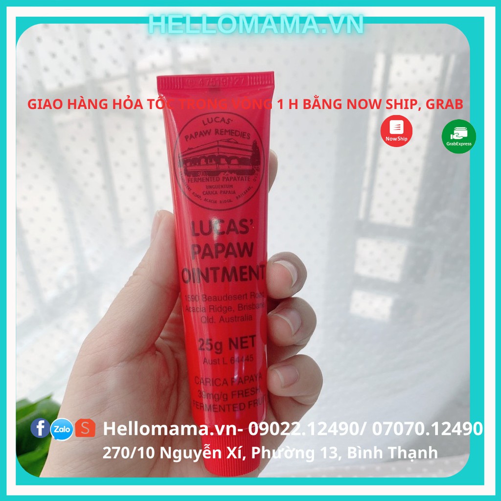 Kem gel đa năng Lucas Papaw Ointment chuẩn Úc trị khô, nẻ, côn trùng đốt cho bé