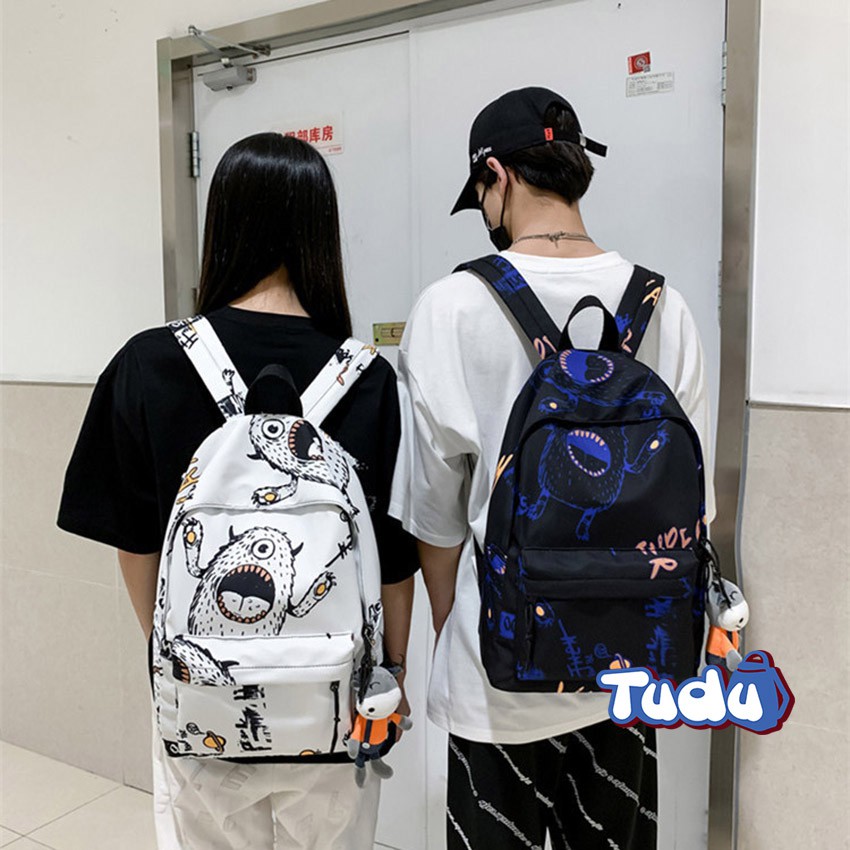 Balo Nam Nữ Tudu, Ba Lô Unisex Đi Học Đi Chơi Phong Cách Thời Trang Hàn Quốc Mẫu Monster Uni CN179