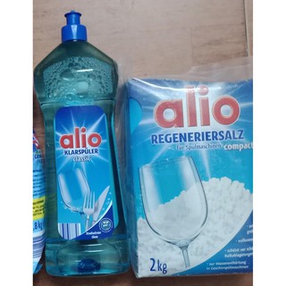 Combo Muối rửa bát Alio 2.0kg + Nước làm bóng Alio 1000ml ( hàng nhập đức )